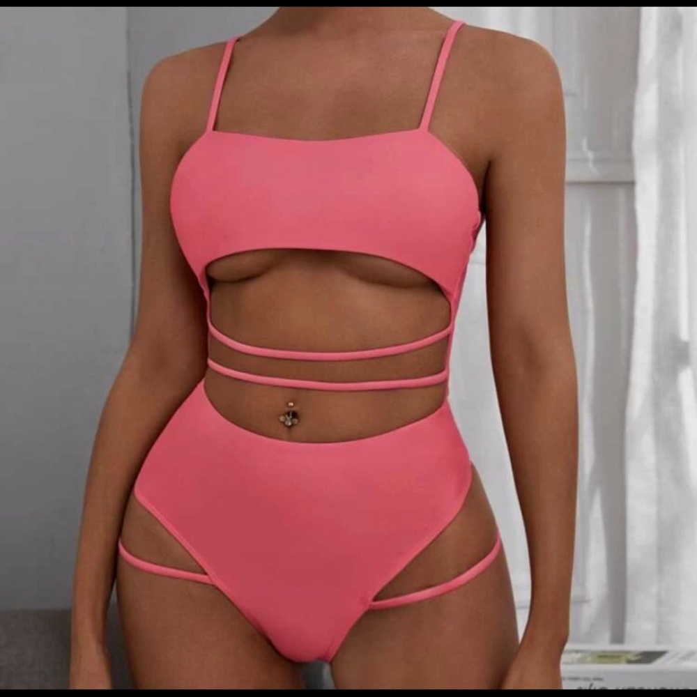 Shein sexy one piece bathing suite (strappy)